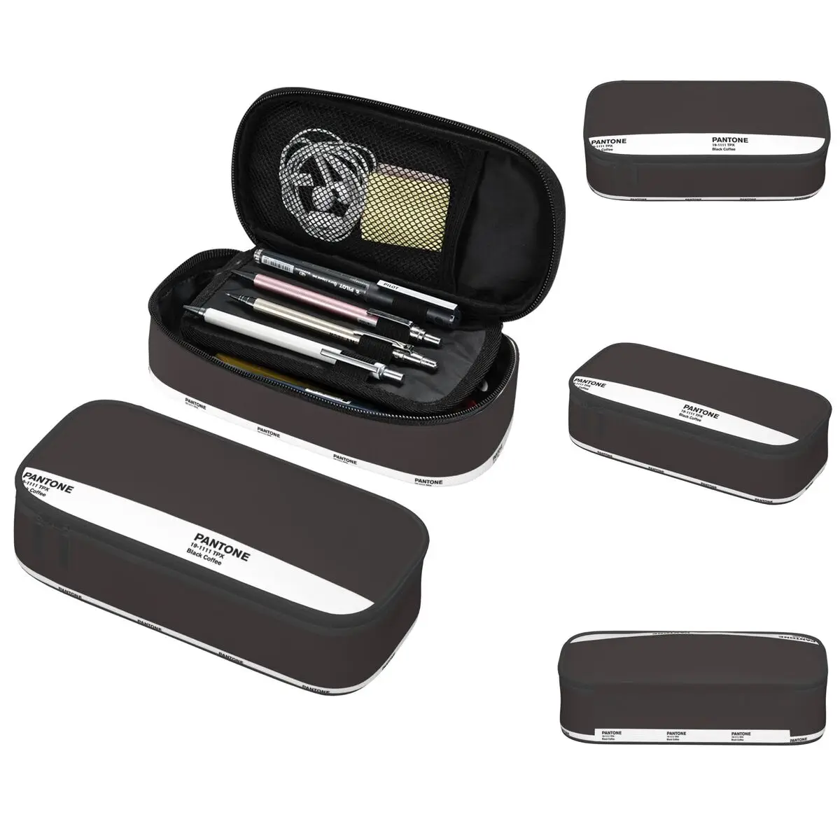 

Black Coffee Pantone Pencil Case for Boy Girl School Pen Box Pencil Bag Stationery Supplies Pen Holder Bag