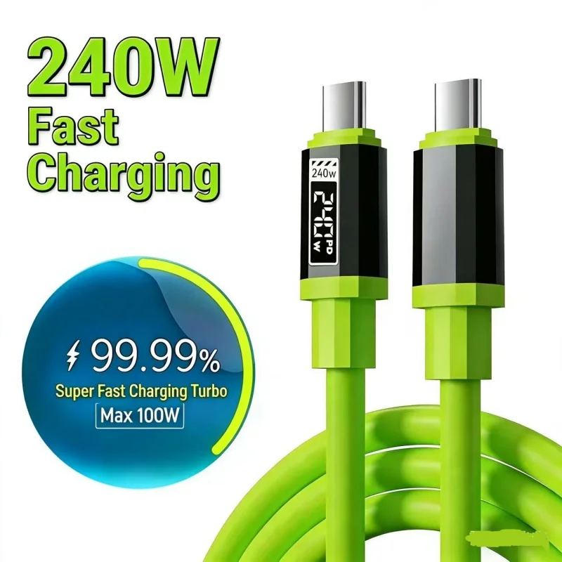 PD 240W Fast Charging USB Type-C to Type-C Cable for Huawei, Xiaomi, Samsung, OPPO, VIVO