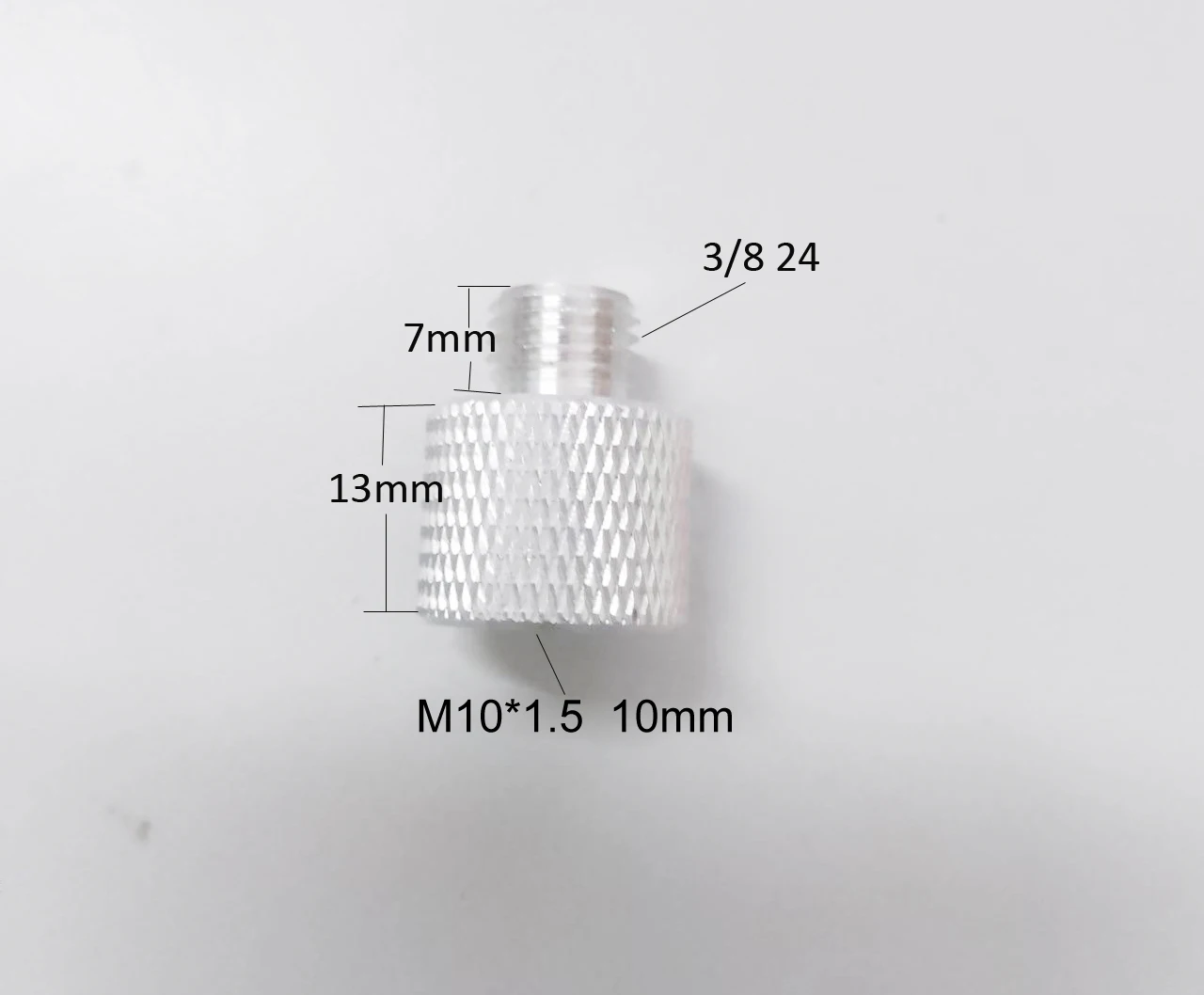 2 szt./20 szt. M10 żeński na 3/8 24 męski adapter do montażu śrubowego stop aluminium do anteny V