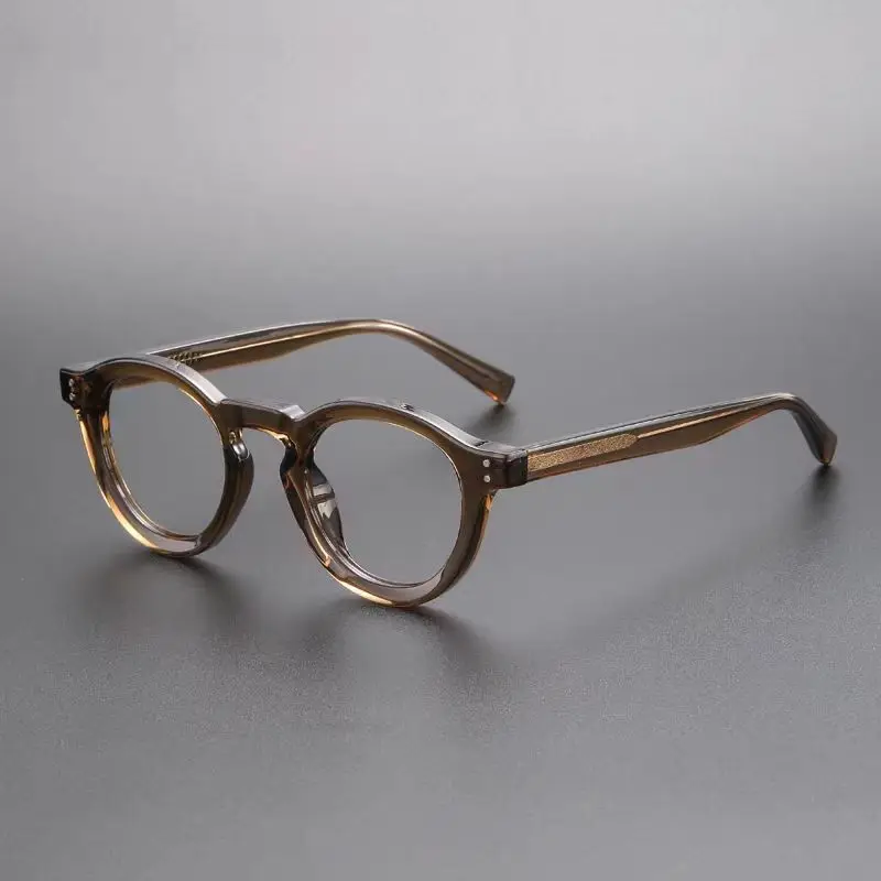Thick Square Myopia Eyewear Anti Blue Light Computer Glasses Men‘s Retro TR Trendy Optical Prescription Customize Eyeglasses