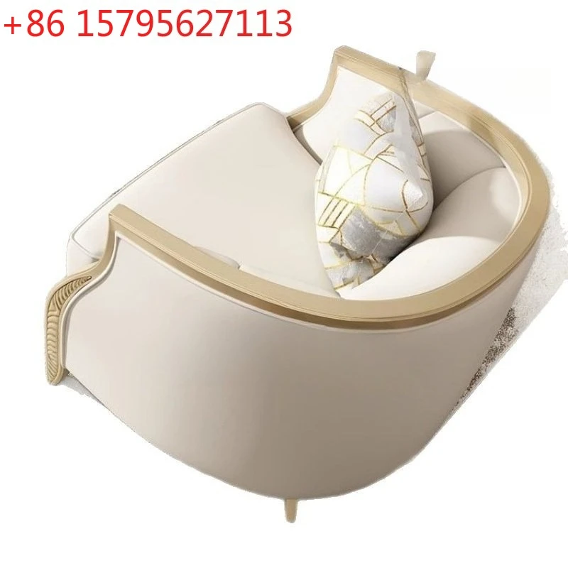 French light luxury living room combination simple arc cream style designer fashion high sense home
