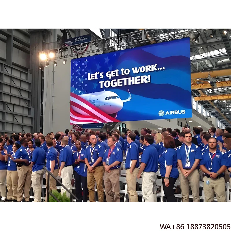 

Заводской светодиодный дисплей P2.976, полноцветная аренда в помещении, модульный дизайн с литым под давлением алюминиевым корпусом, 500*1000 мм, настенная установка