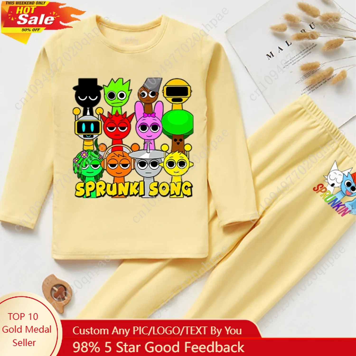 

New Sprunki Pajamas for Children Anime Cartoon Printed Nightgown Kids Winter Warm Loungewear 2025 Spring Autumn Boys Clothing