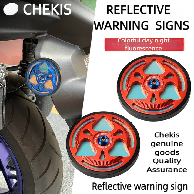 Chekis Genuine Motorcycle Accessories Modified Reflective Plate Night Driving Warning Plate Luminous Film Body Light Reflector Suitable for Yamaha Xmax125/250/300/400 Nmax125/155 Nvx/Aerox Tmax560
