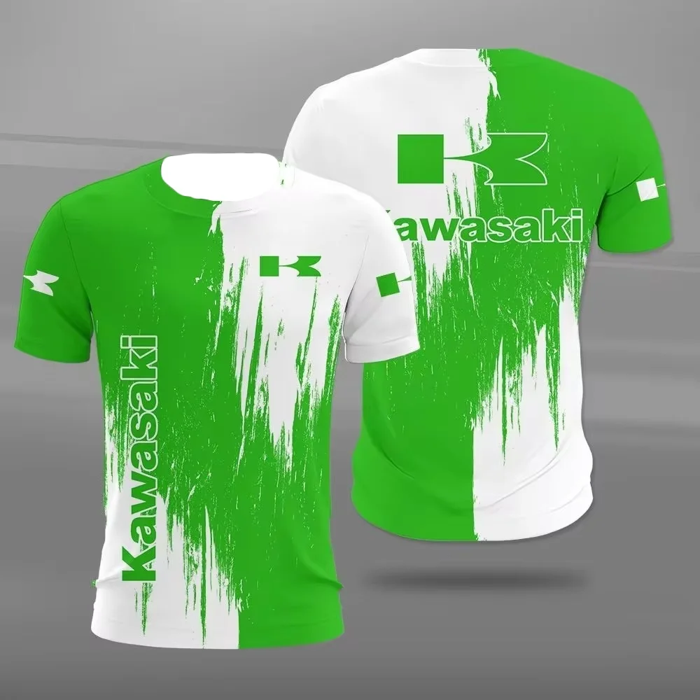 AliExpress Kawasaki Summer Motorcycle Racing Enthusiast Short Sleeved Tee Men Women Breathable Quick Drying Sweat Absorbing Cycling Suit