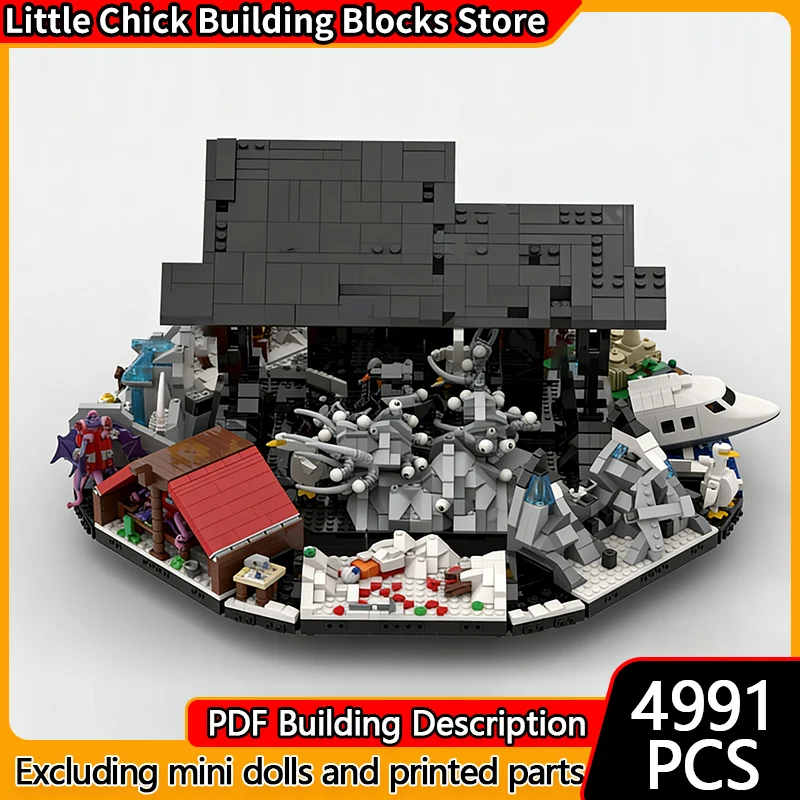 

City Street View Model MOC Building Bricks Ruins Of Ancient Cities Modular Technology Children Holiday Gifts Assemble Toys Suit