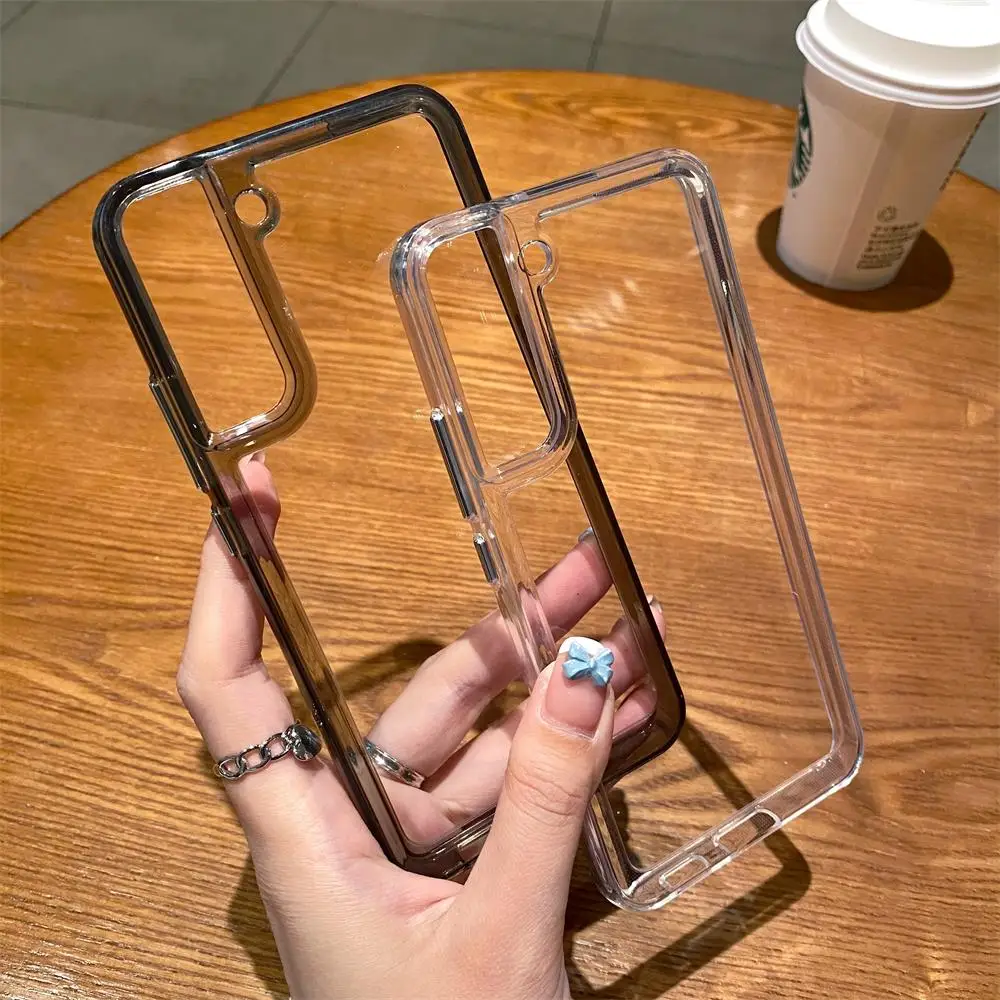 Luxury Transparent Shockproof Case for Samsung S24 S23 S22 S21 FE Plus Ultra Crystal Cover