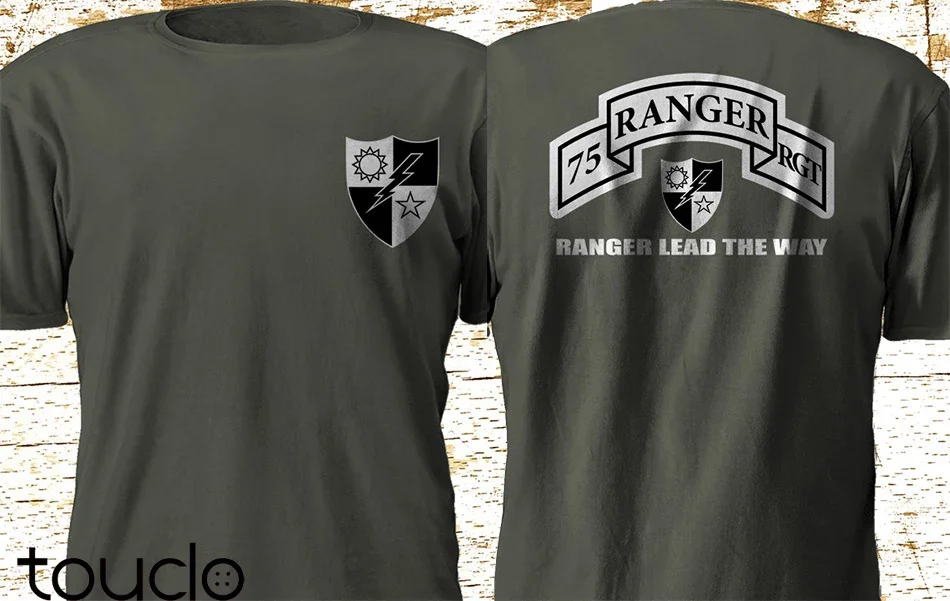 New 75th Ranger Regiment Army Rangers US Army Military Special Force S-6Xl Fashion Solid Color Men T Shirt Tees