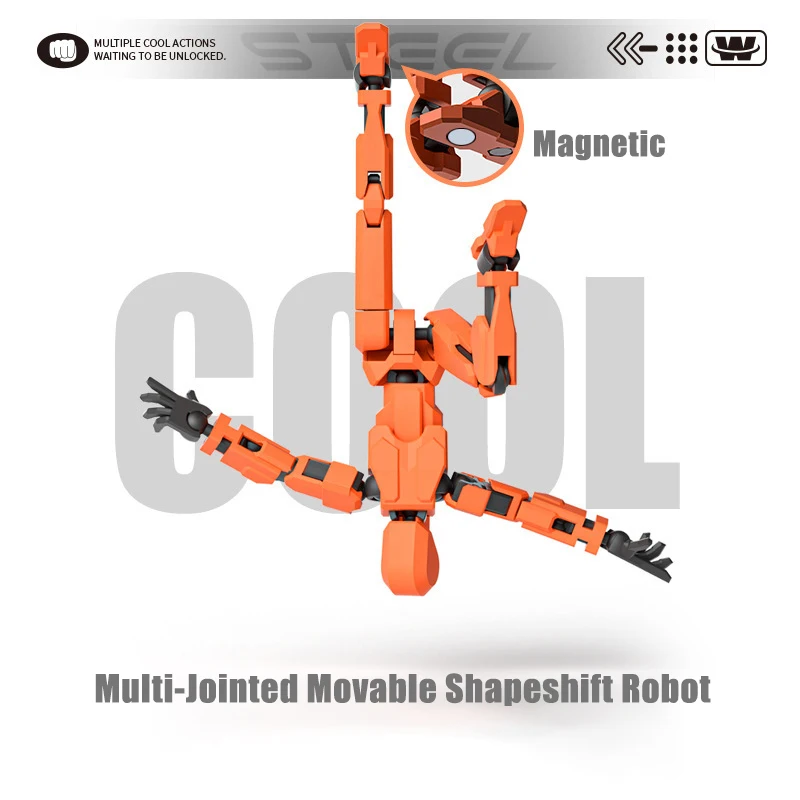 Atração magnética 3d impresso manequim manequim 13 multi-articulado móvel shapeshift robô montagem figura de ação brinquedos para crianças