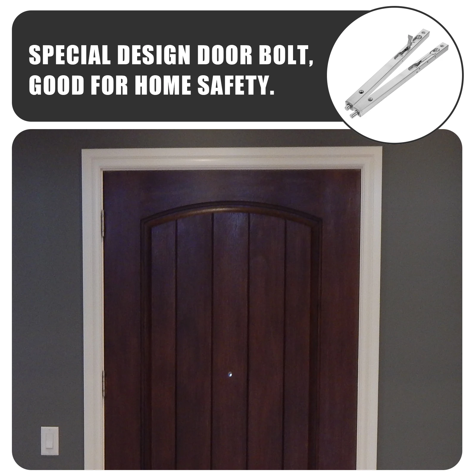 

2 Pcs Fire Door Latch Home Safety Lock Security Double Easy Installation Locks Low Profile