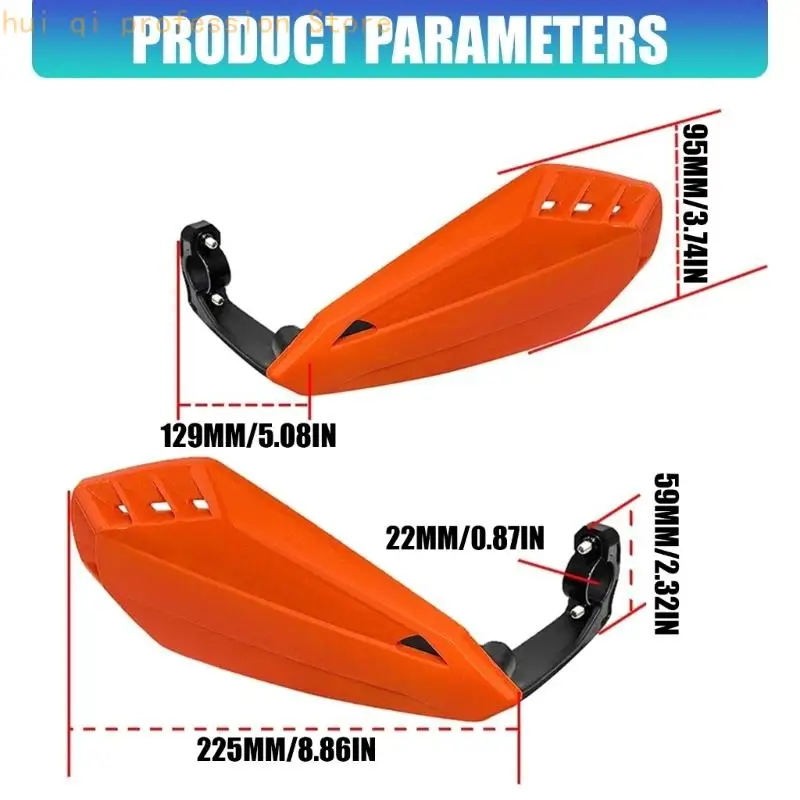 Trail Use Handschutz-Kit mit Halterungsunterstützung, Aluminium + PP-Paar für Motorräder H8WE – Detail 6