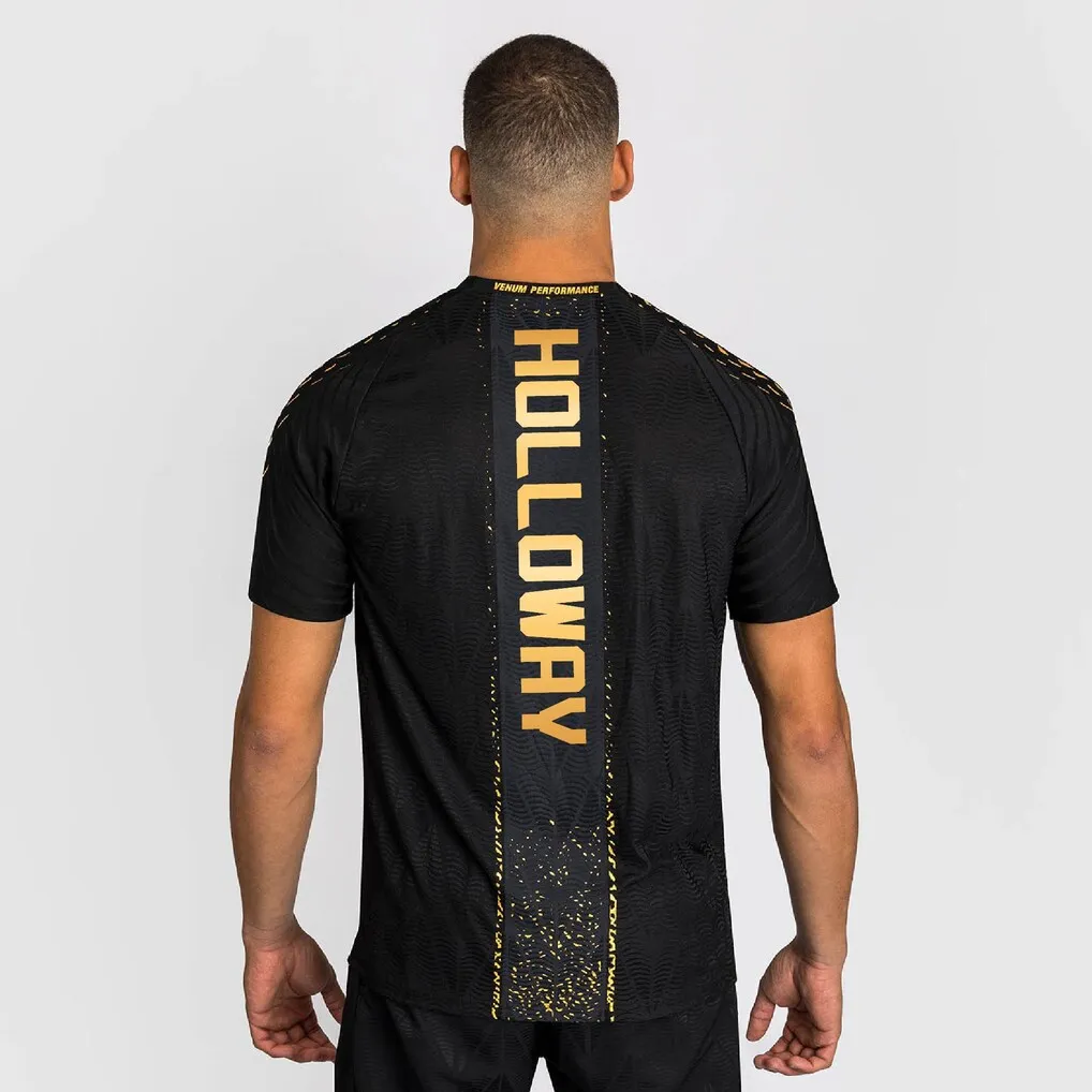 2026 Family Matching Holloway Black Wave Raglan Vertical Gold Lettering Splatter Print Themed Jersey Quick-Dry MMA Fight Tee