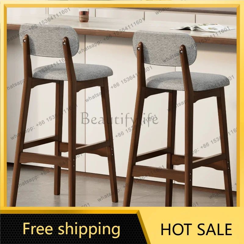 LJY Relaxing Restaurant Bar Chairs Luxury Nordic Minimalist With Back Bar Chairs Modern Aesthetic Chaise De Bar Trendy Furniture