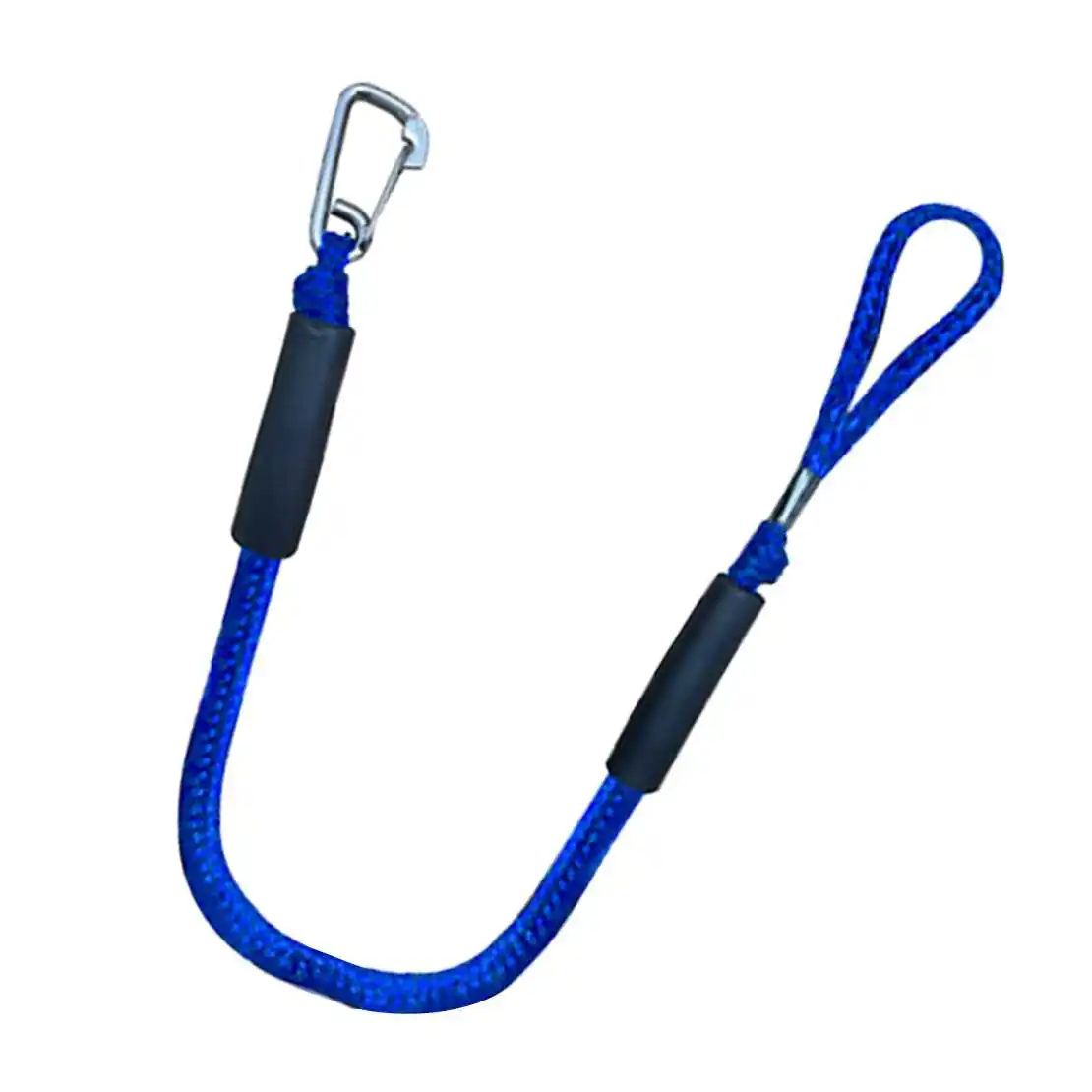 4FT Marine Bungee Dock Line for Boat Mooring Rope Anchor Cord Stretch Shock with Clip Blue