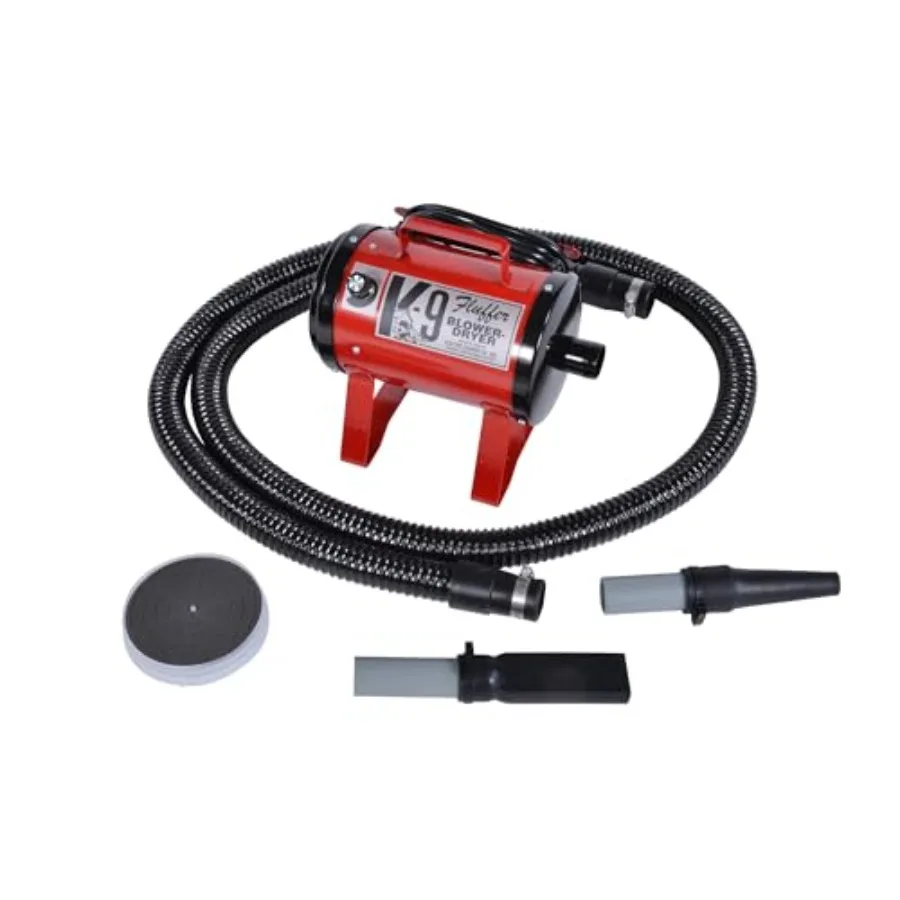 

K9 Fluffer Dog Dryer Powerful Portable Grooming Blower for Dogs and Pets Red