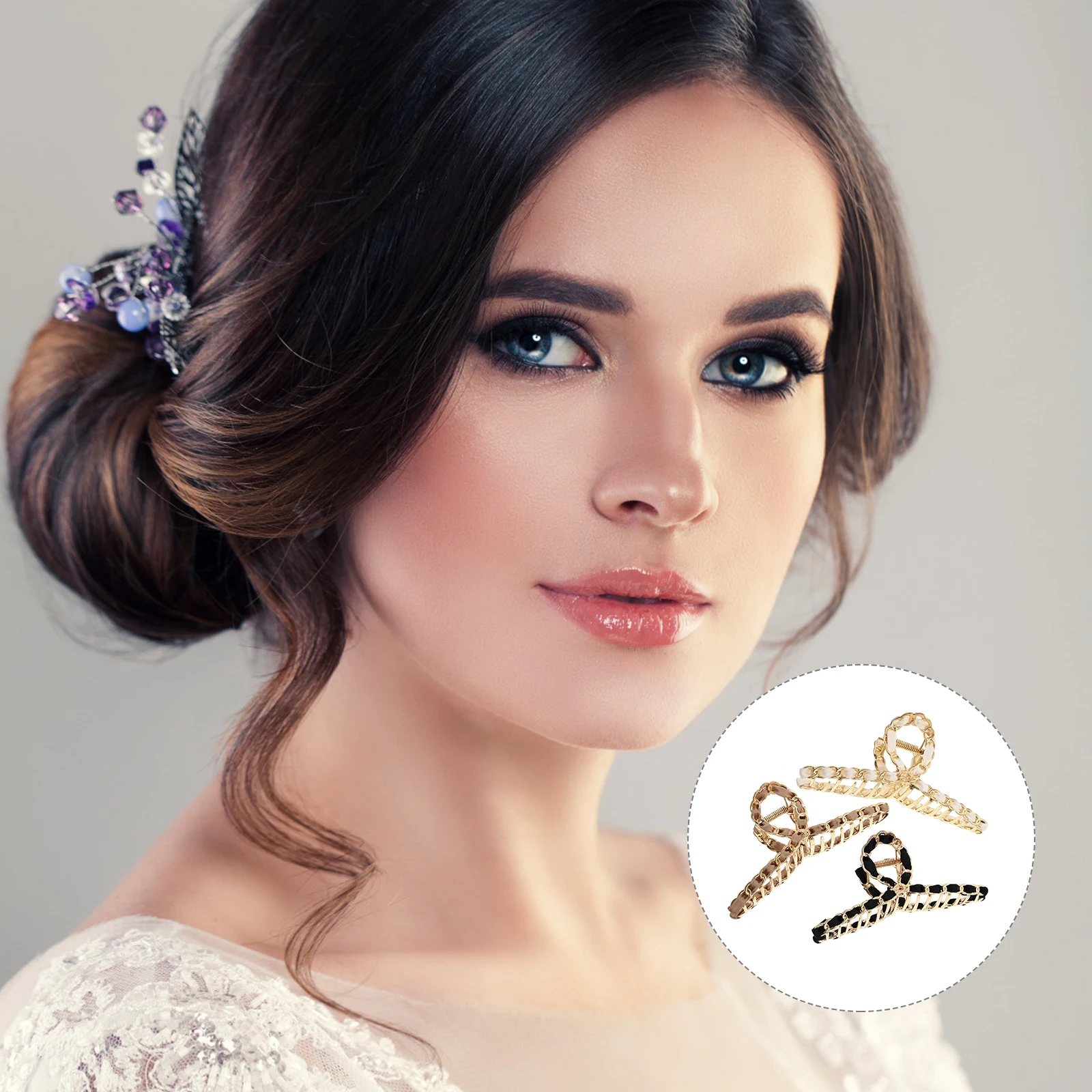 

3pcs Vintage Hair Clips For Women Metal Claw Clips Thick Fine Hair Holder Ponytail Jaw Gripper Shower Sport Hairstyle