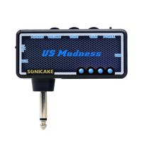 SONICAKE US Madness Plug-In USB Chargable Portable Pocket Guitar Bass Headphone Amp Carry-On Bedroom Effects QAP-04