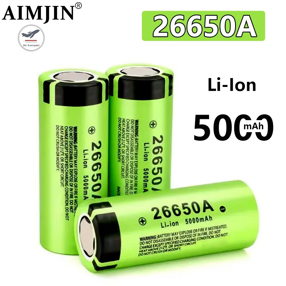 3.7V 5000mAh Rechargeable Liion Battery Original 26650 Battery for Led Flashlight Headlamp Torch Litio Battery Charger