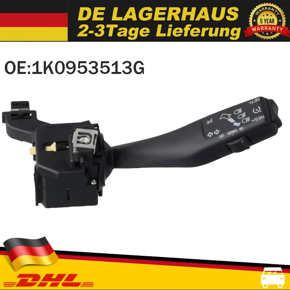 Wysokiej jakości przełącznik tempomatu i kierunkowskazów 1K0953513G do VW Golf 5 6 Skoda Seat Altea Leon MK5 R32 Części samochodowe