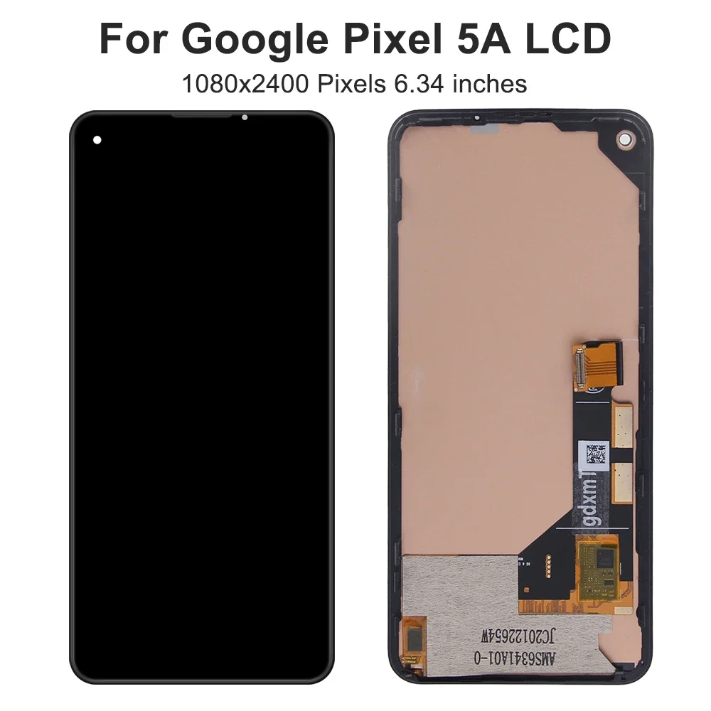 Tested For Google Pixel 5A 6.34\'\'For Google Pixel 5a 5G G1F8F G4S1M LCD Display Touch Screen Digitizer Assembly Replacement