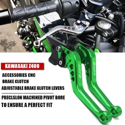 LOGO Z400 Motorcycles short Brake Clutch Lever For KAWASAKI NINJA 400 2018-2020 Z400 2018 2019 2020 2021 2022 Z400