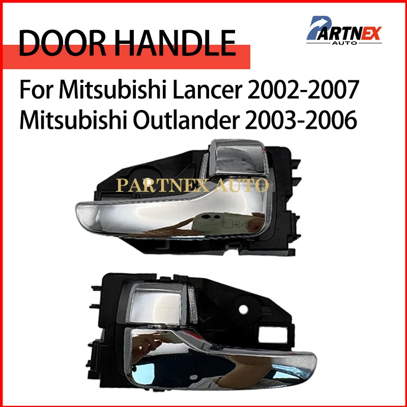 Car Chrome Interior Inside Inter Door Handle For Mitsubishi Lancer 2002 2003 2004 2005 2006 2007 5716A169HA 5716A170HA