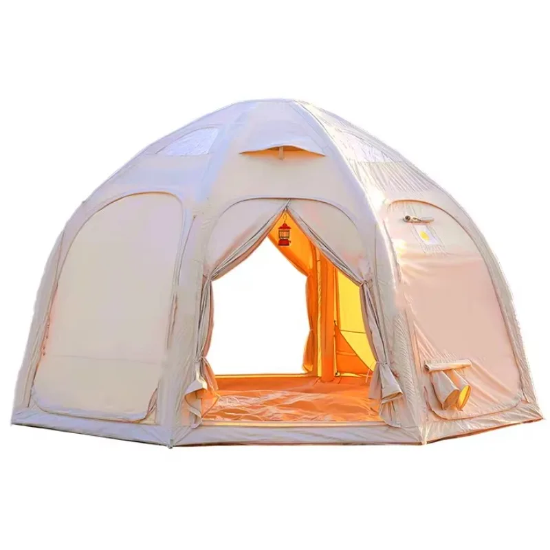 2025 Round Round Air Oxford Cloth Material Inflatable Glamping Outdoor Camping Tent With Air Conditioning