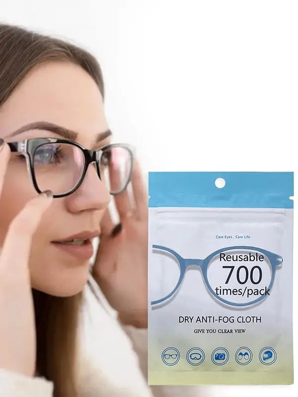 Anti Fog Wipes 5 Pack Glasses Wipe Lens Cleaners Screen Wipes Eye Glasses Cleaner Wipes Long-Lasting Eyeglasses Lens Wipes For