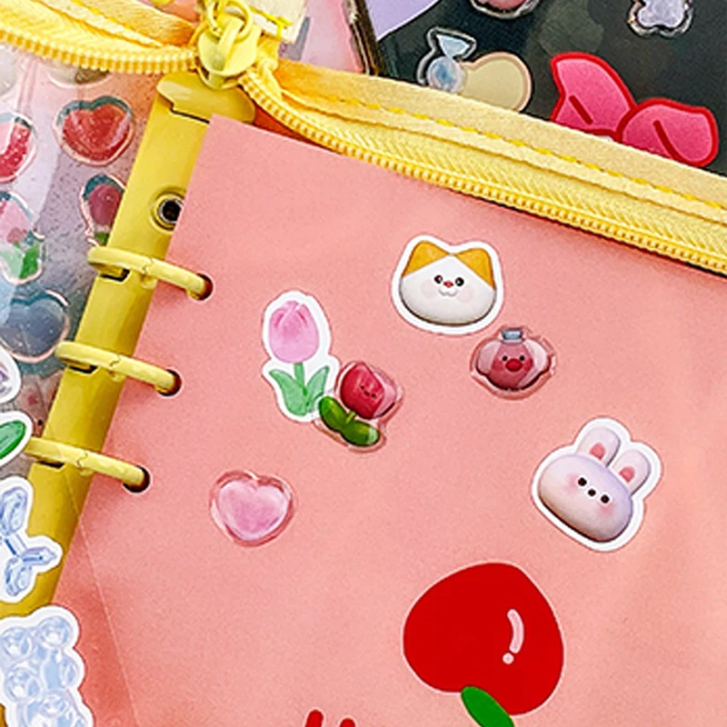 1pc 3d Cute Three-dimensional Drop Glue Stickers Korean Kawaii DIY Material Hand Account Decorative Stickers Stationery Supplies