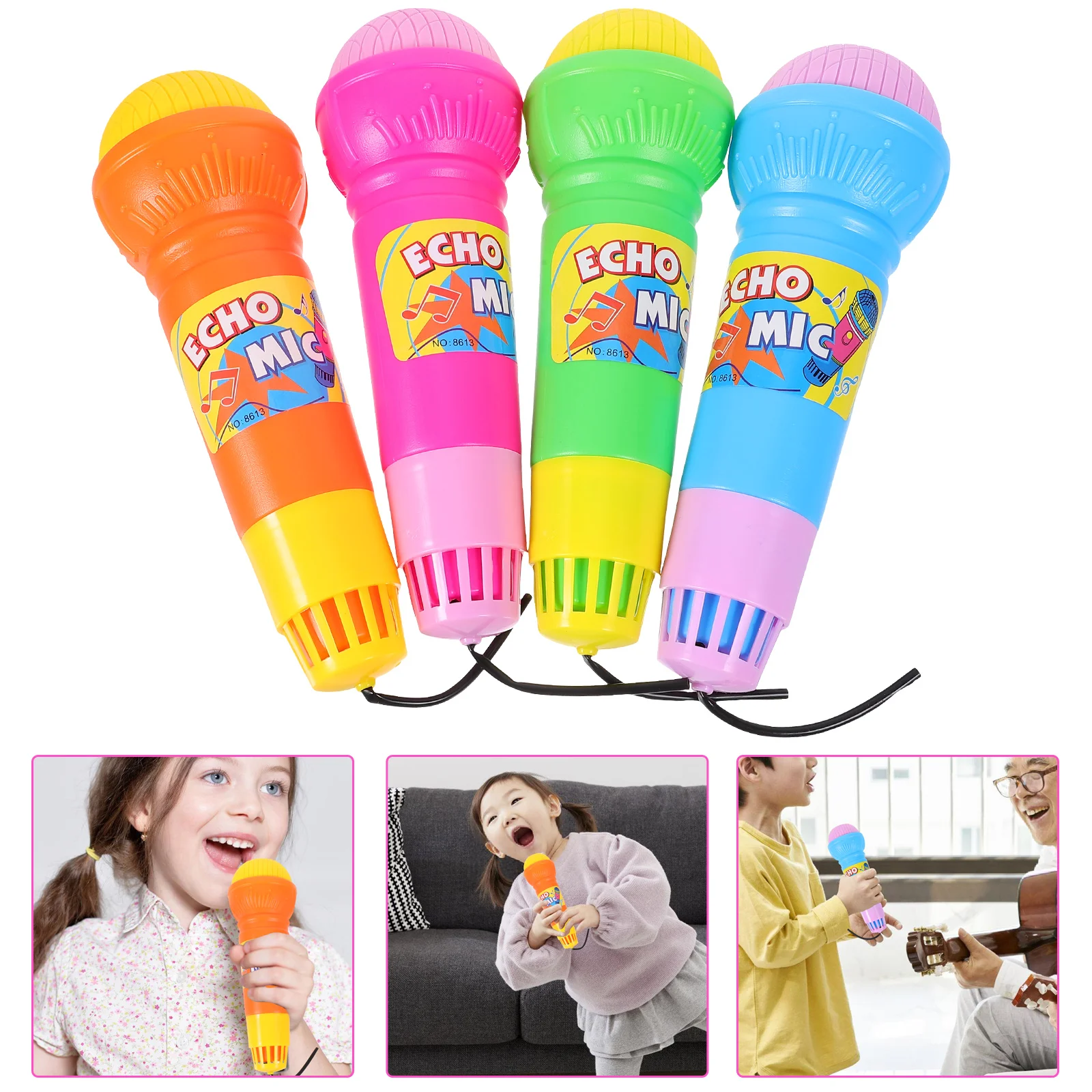 

4 Pcs Great Holiday Gift Ideas Toy for Kids Toys Microphone Children Echo Plastic