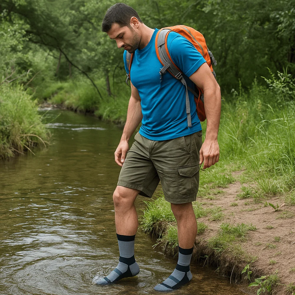 

Толстые мужские водонепроницаемые носки для занятий спортом, удобные дышащие лыжные носки, влагоотводящие, противоизносные спортивные носки для рыбалки