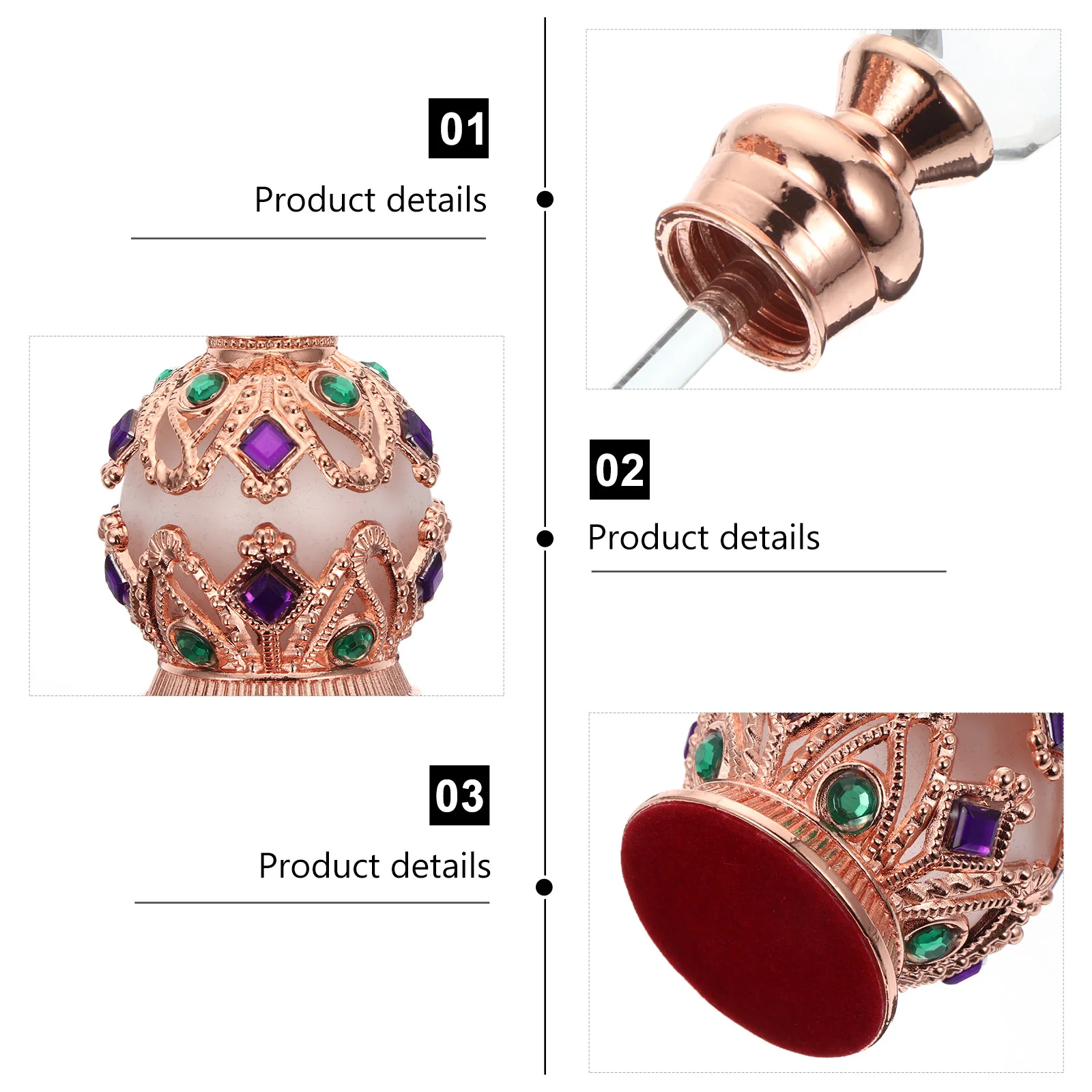 

15ml Elegant Glass Perfume Bottle Refillable Diamond Embedded Fragrance Holder Perfect for Travel and Gifts Empty Perfume Bottle