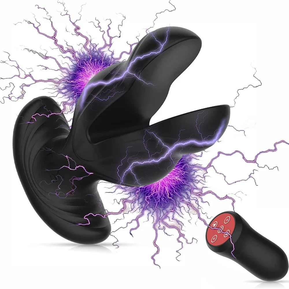 صدمة كهربائية الشرج بعقب المكونات الهزاز رجل جهاز تدليك للبروستاتا البظر G-بقعة محفز التحكم عن بعد مقاوم للماء لعبة الجنس الكبار