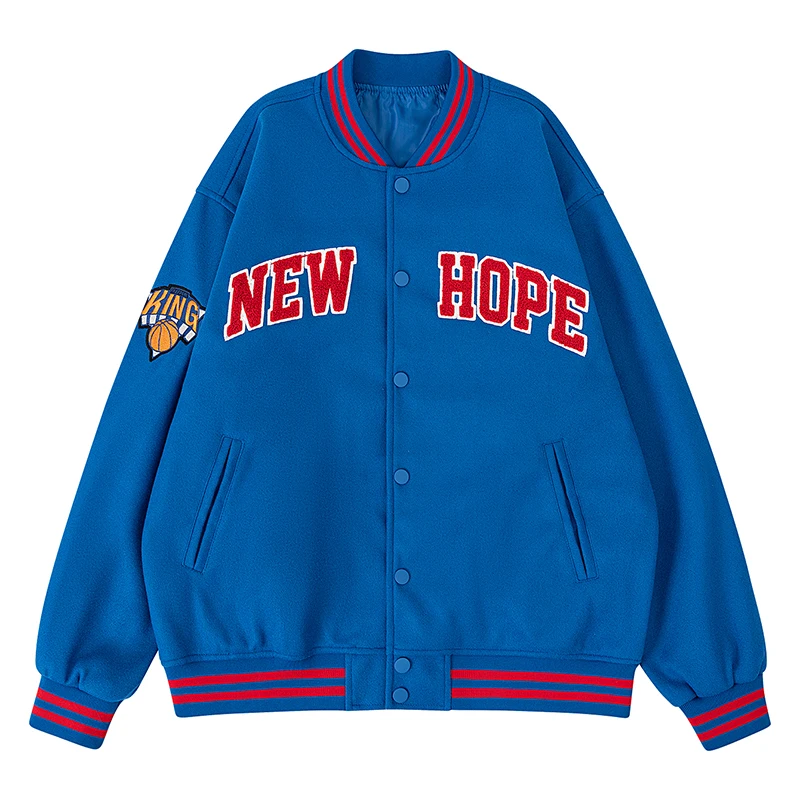

Men's Bomber Jackets Long Sleeves Unisex Embroidery Baseball Coats Autumn&Winter Outdoor Loose Motorcycle Outerwear 24H Shipped