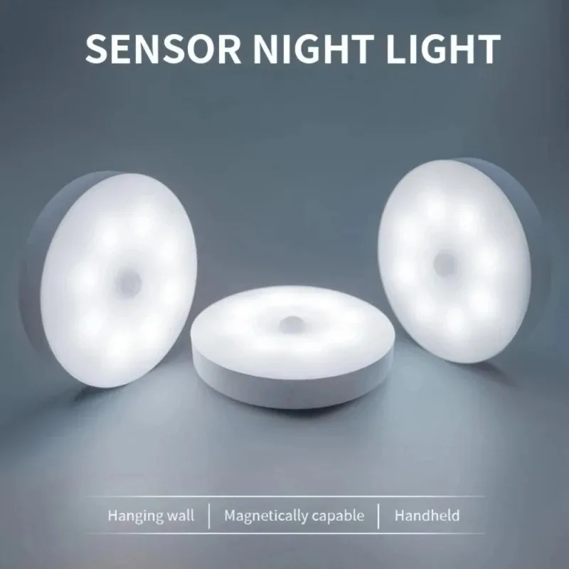 3PCS Motion Sensor Night Light Warm White Auto for Hallway Bathroom Bedroom Stairs Indoor Automatic Sensor Lighting Decor