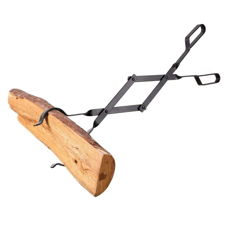 26Inch Long Firewood Tongs Log Grabber For Fire Pit Campfire Bonfire Fireplace Heavy Duty Wrought Iron Durable Easy To Use