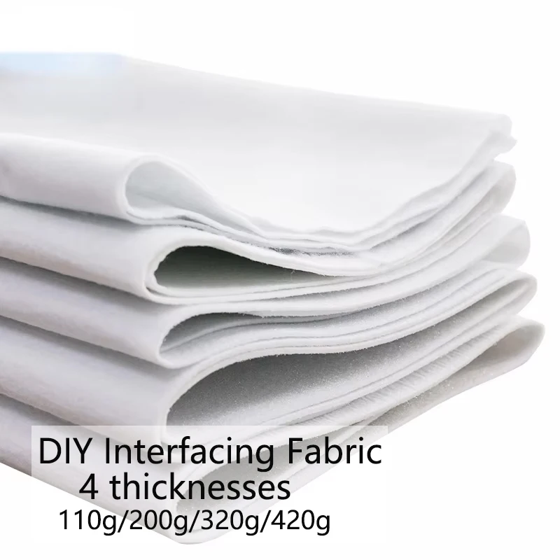 Interposición adhesiva de un solo lado, tela de hierro, tela de interfaz Fusible para accesorios de costura, bolsa de tela DIY, forro artesanal