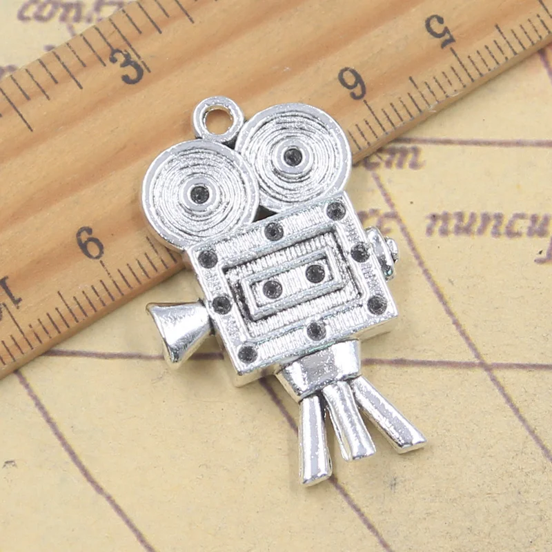 5pcs Charms Movie Camera Projector 39x25mm Antique Silver Color Pendants Making DIY Handmade Tibetan Finding Jewelry