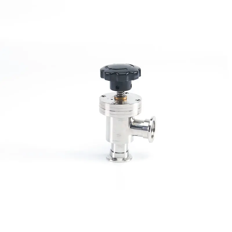 KF16 KF25 KF40 KF50 KF Vacuum Flapper Valve Manual Vacuum Baffle Valve Stop Angle Valve Flange Pipe Fitting
