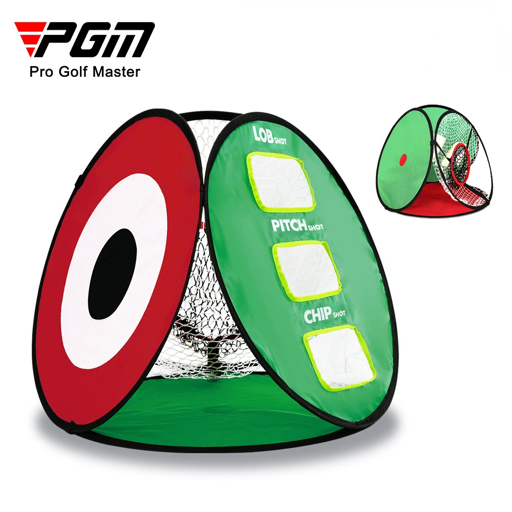 PGM กอล์ฟ Chipping NET Swing TRAINER ในร่มกลางแจ้ง Chipping pitching CAGE MAT ตาข่ายฝึกซ้อมกอล์ฟ Portable 3 Golf Soft Ball LXW021