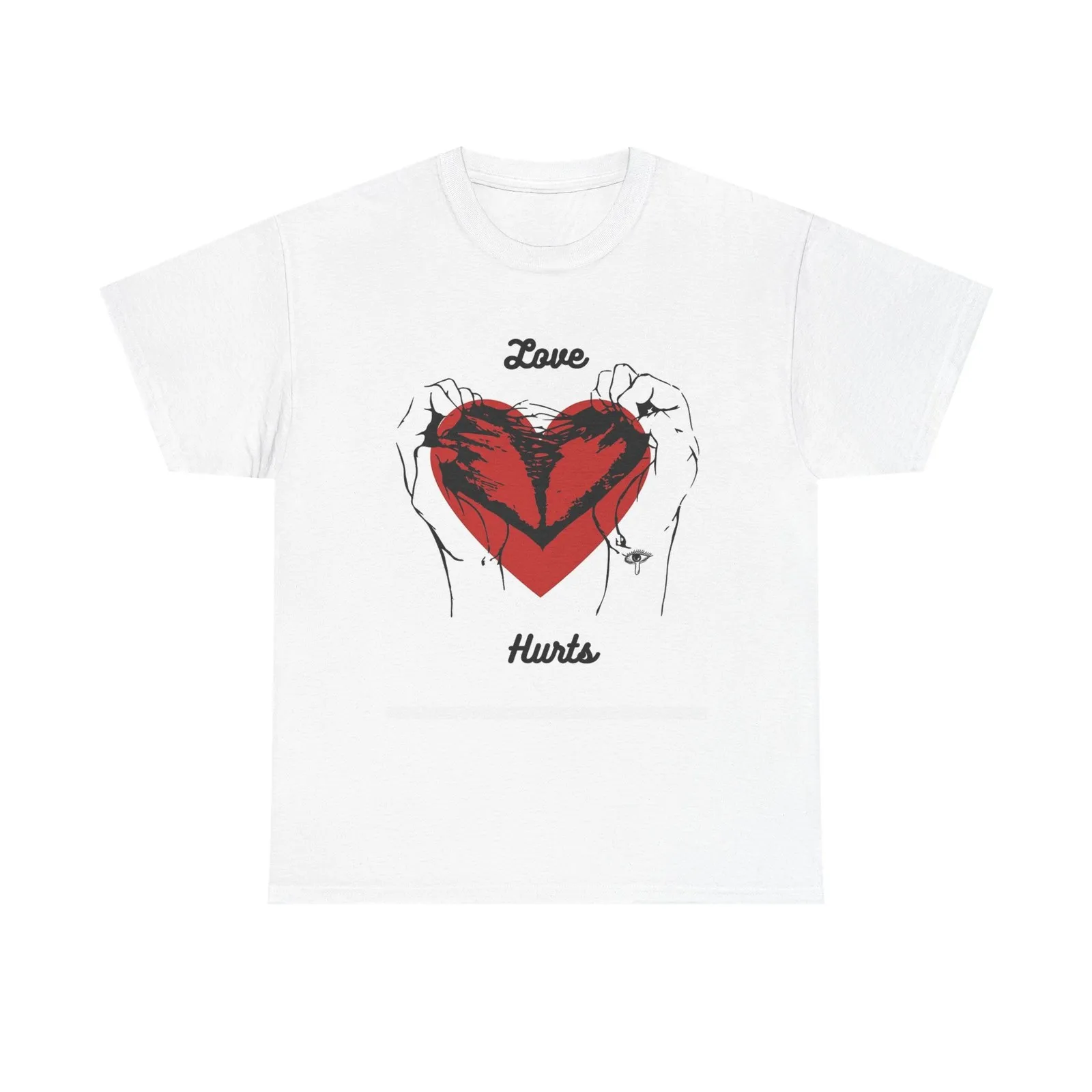 Love Hurts T Shirt Art Poster Love Graphic Unisex Heavy Cotton Tee