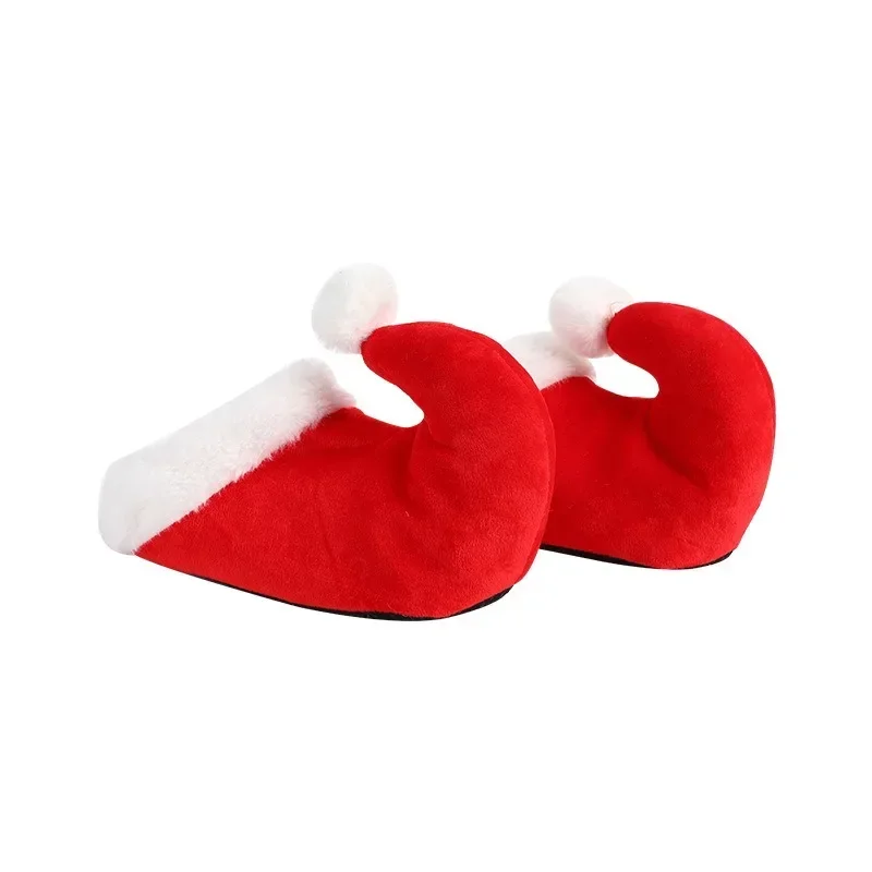 Christmas Cute Cotton Slippers Red Cartoon Santa Claus Elf Shoes Christmas Decoration Slippers Cotton Slippers Home