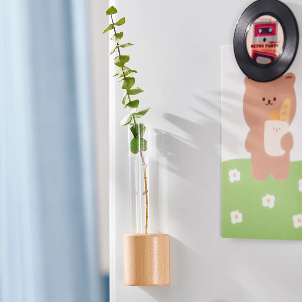 Magnetic Flower Pot For Refrigerator Decorating ,DIY Hydroponic Plant Flower Arrangement Ornament For Home Indoor
