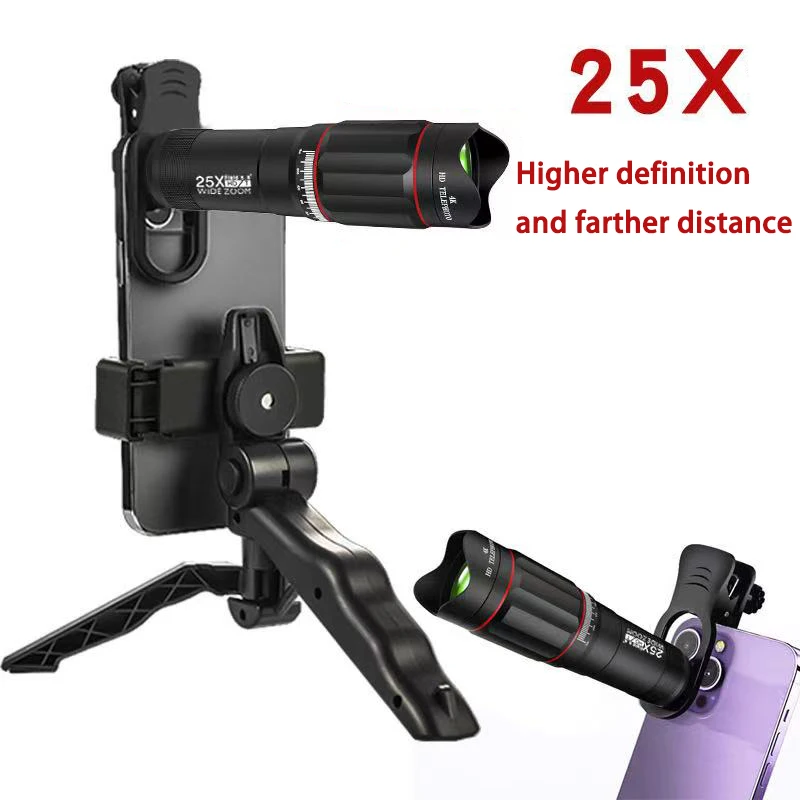 

Portable Zoom HD 25x Telescope ProfessionFolding Long Distance Mini Powerful Telescope For Hunting Sports Outdoor Camping Travel