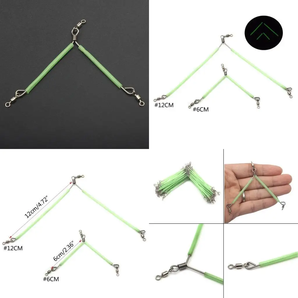 

R6FE 10Pcs Fishings Balance Connectors Luminously Tube Sea Fishings AntiTangle Boom Balance Connectors Tackle Easy to Use