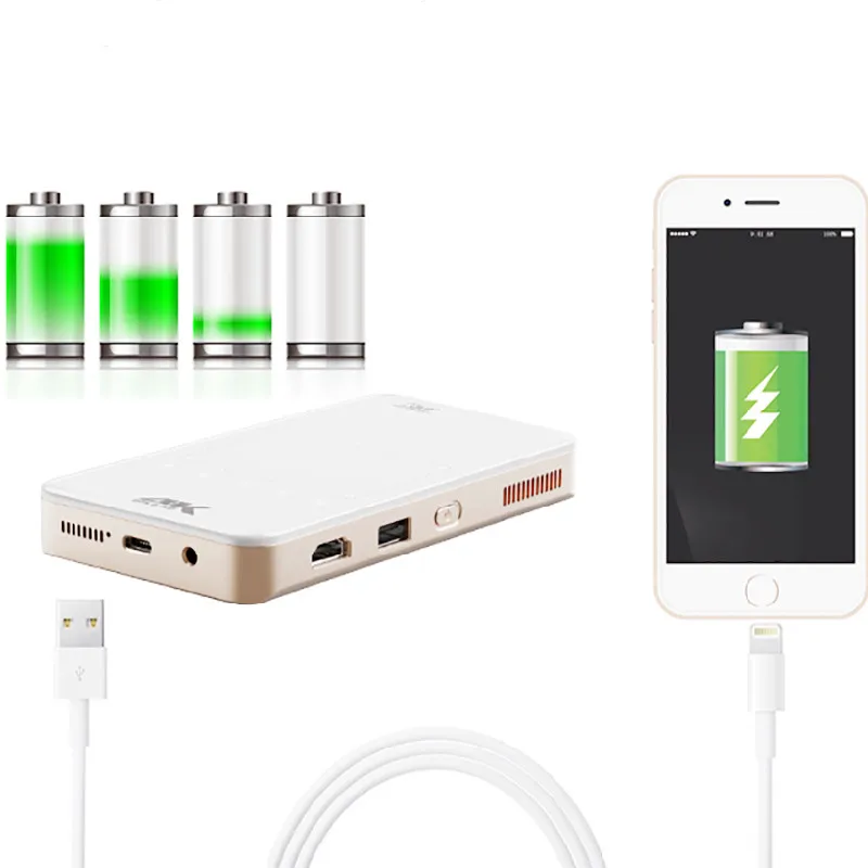 s90 Android system Mini DLP Android Projector WiFi Bluetooth 4.0 Portable Video Projector Home Cinema Support Miracast Airplay