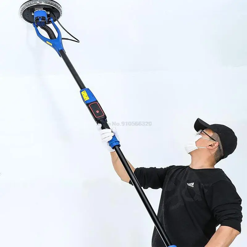 500W 2.2M Không Chổi Than Dài Cực Tường Mài Đĩa Chà Nhám Điện Putty Tường Nhám Đánh Bóng Có Đèn LED ánh Sáng 220V
