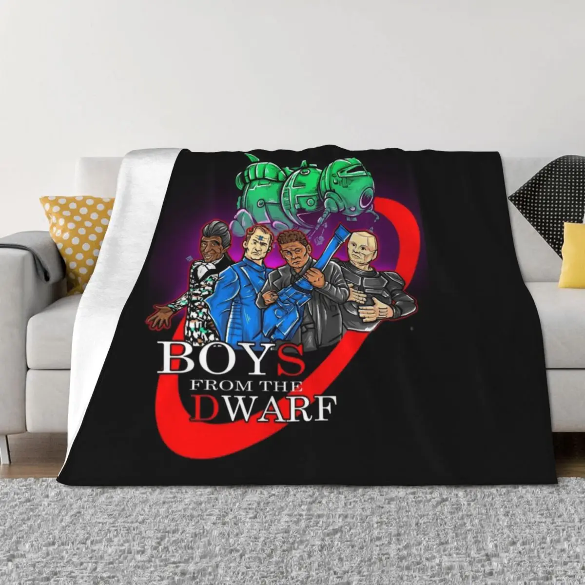 

Red Dwarf Boys From The Dwarf StarBug Throw Blanket Flannel Fabric Custom Tourist valentine gift ideas Blankets