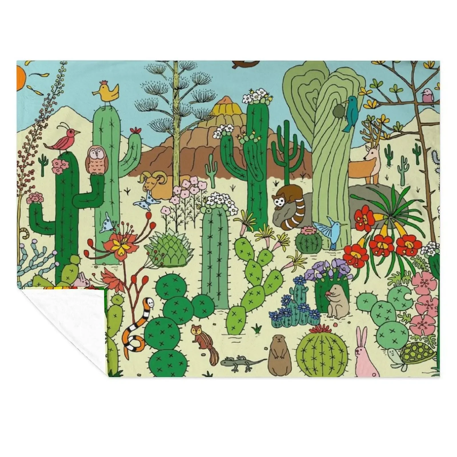 

Arizona Desert Museum Throw Blanket Hairy Custom Extra Large Throw Decorative Sofa Blankets
