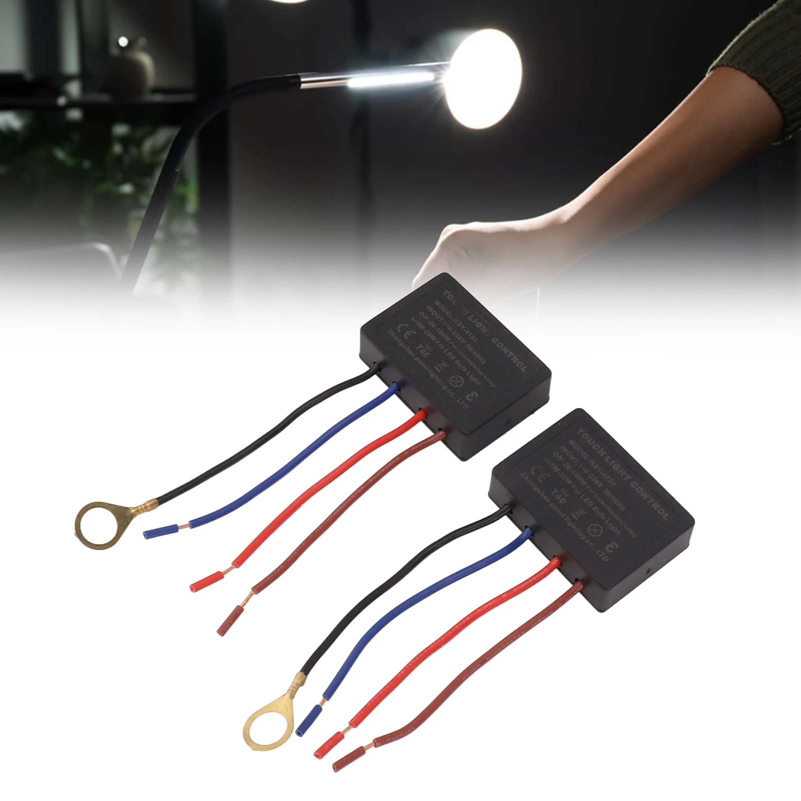 3 Way Touch Sensor Dimmer Simple Installation Touch Lamp Control Module Incandescent Lamp 20‑100W  for Repairing Parts